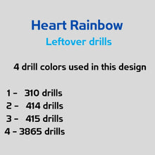 Load image into Gallery viewer, Heart Rainbow - Leftover drills count
