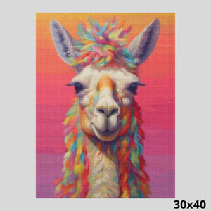 Hippie Llama 30x40 - Diamond Art World