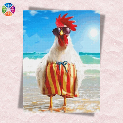 Holiday Rooster Diamond Painting