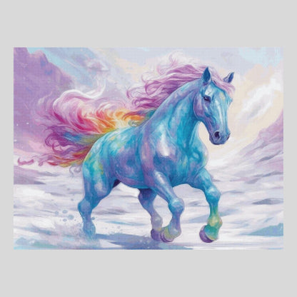 Horse in Snow - Diamond Painting
