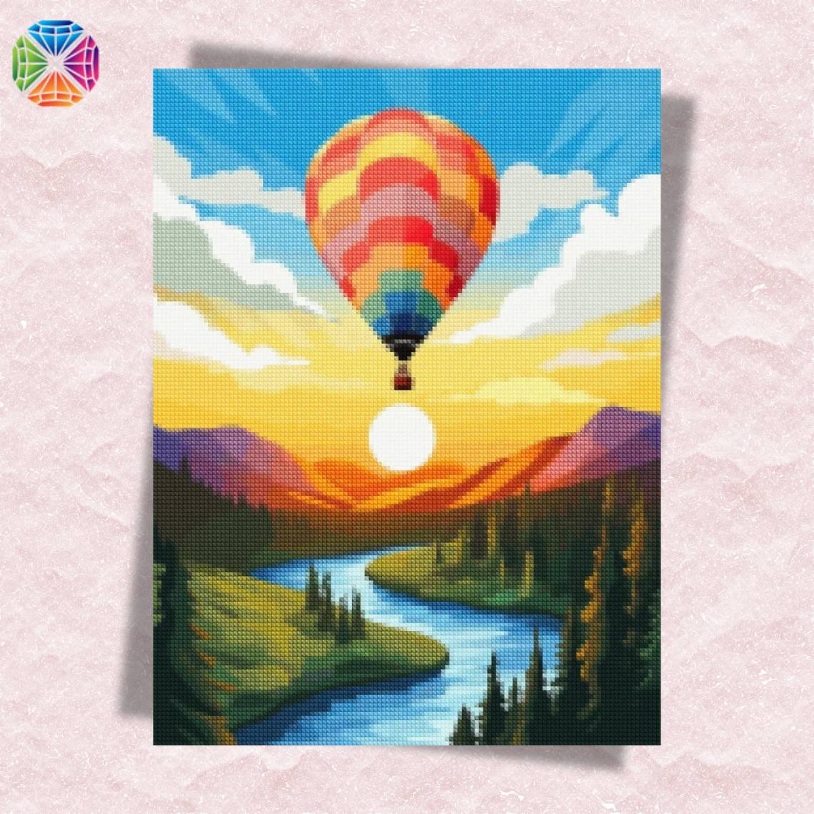 Hot Air Balloon Sunset - Diamond Painting