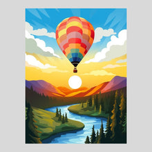 Load image into Gallery viewer, Hot Air Balloon Sunset - Diamond Painting
