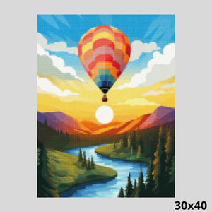 Hot Air Balloon Sunset 30x40 - Diamond Painting