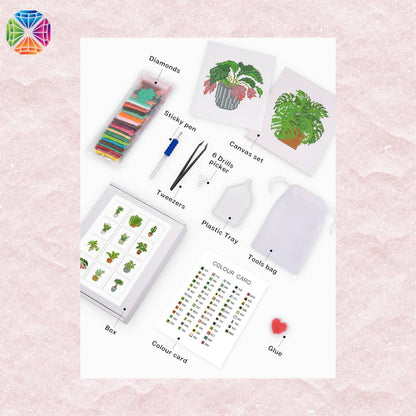 Houseplants - Mini Diamond Painting Package