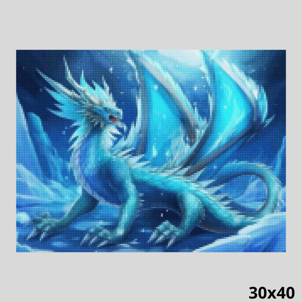 Ice Crystal Dragon 30x40 - Diamond Painting