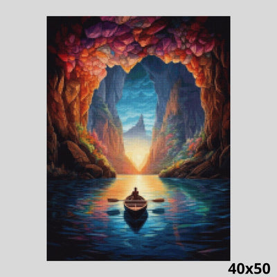 Kayaking Out Of the Cave 40x50 - Diamond Art