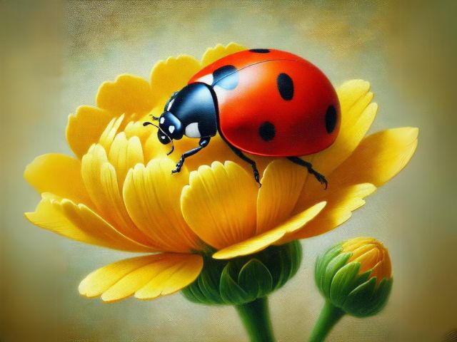 Ladybug and Flowers – Diamond Painting