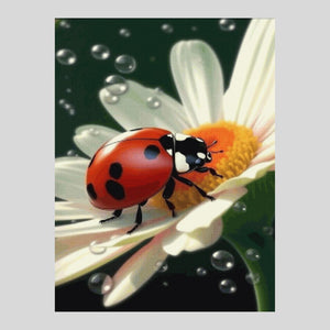 Ladybug and Flowers - Diamond Painting