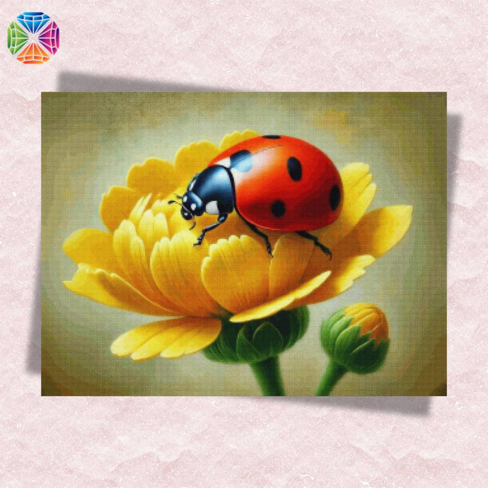 Ladybug and Flowers - Diamond Painting