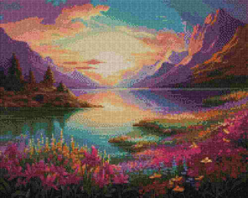 Lake in Alps - Diamond Art