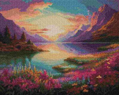 Lake in Alps - Diamond Art
