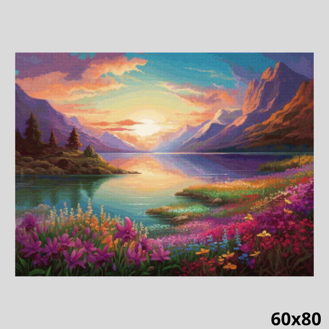 Lake in Alps 60x80 - Diamond Paintings