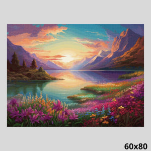 Lake in Alps 60x80 - Diamond Paintings