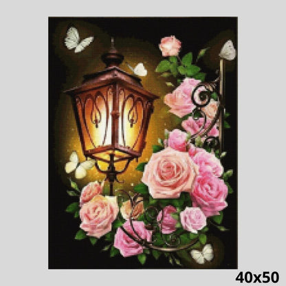 Lantern and Roses 40x50 - Diamond Art World