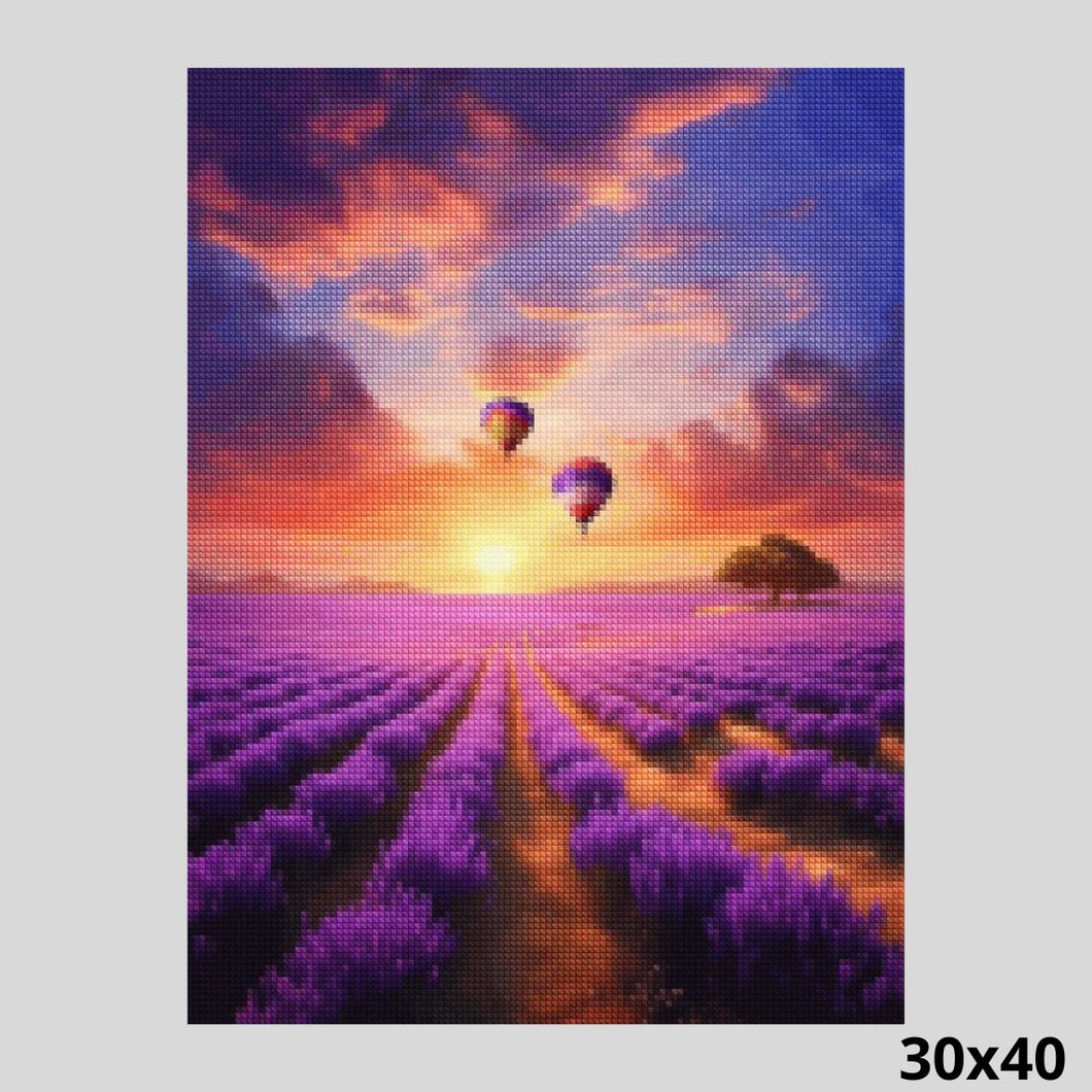 Lavender Balloons 30x40 - Diamond Painting