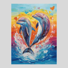 Load image into Gallery viewer, Lovely Dolphins - Diamond Painting
