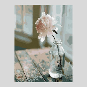 Lovely Pink Peony in Vase - Diamond Art