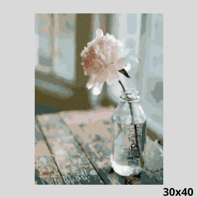 Lovely Pink Peony in Vase 30x40 - Diamond Art