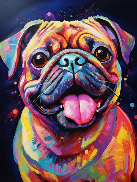 Lovely Pug - Diamond Painting