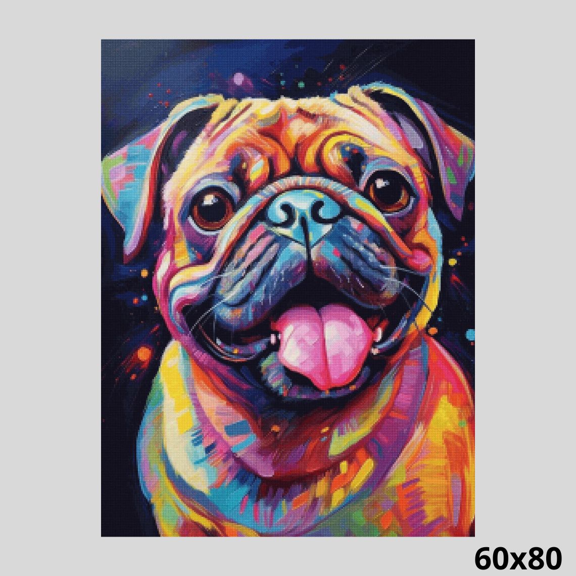 Lovely Pug 60x80 - Diamond Painting