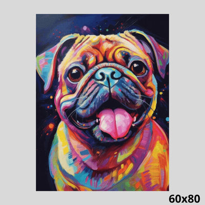 Lovely Pug 60x80 - Diamond Painting
