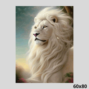 Majestic White Maned Lion 60x80 - Diamond Painting