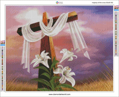 Shrouded Cross Diamond Painting Layout