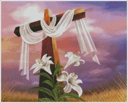 Shrouded Cross Diamond Art