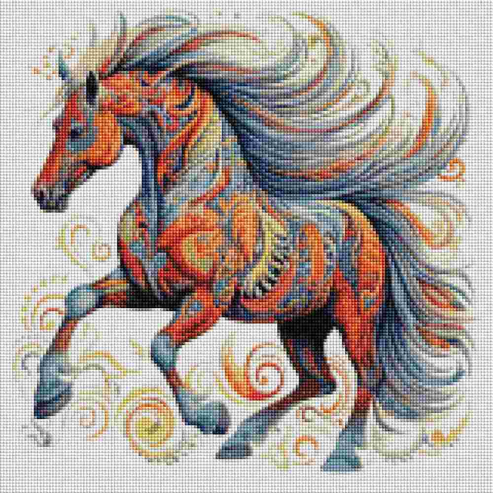 Mandala Horse - Diamond Art