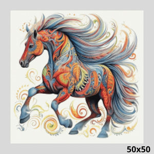 Mandala Horse 50x50 - Diamond Painting
