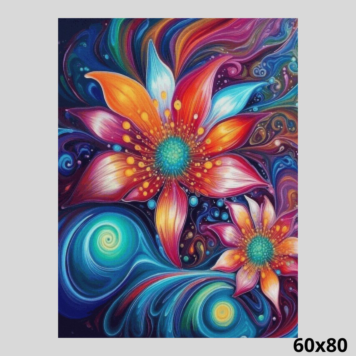 Mandala Lotus Flowers 60x80 Diamond Painting