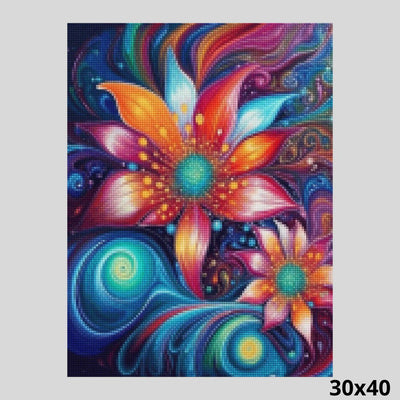Mandala Lotus Flowers 30x40 Diamond Painting