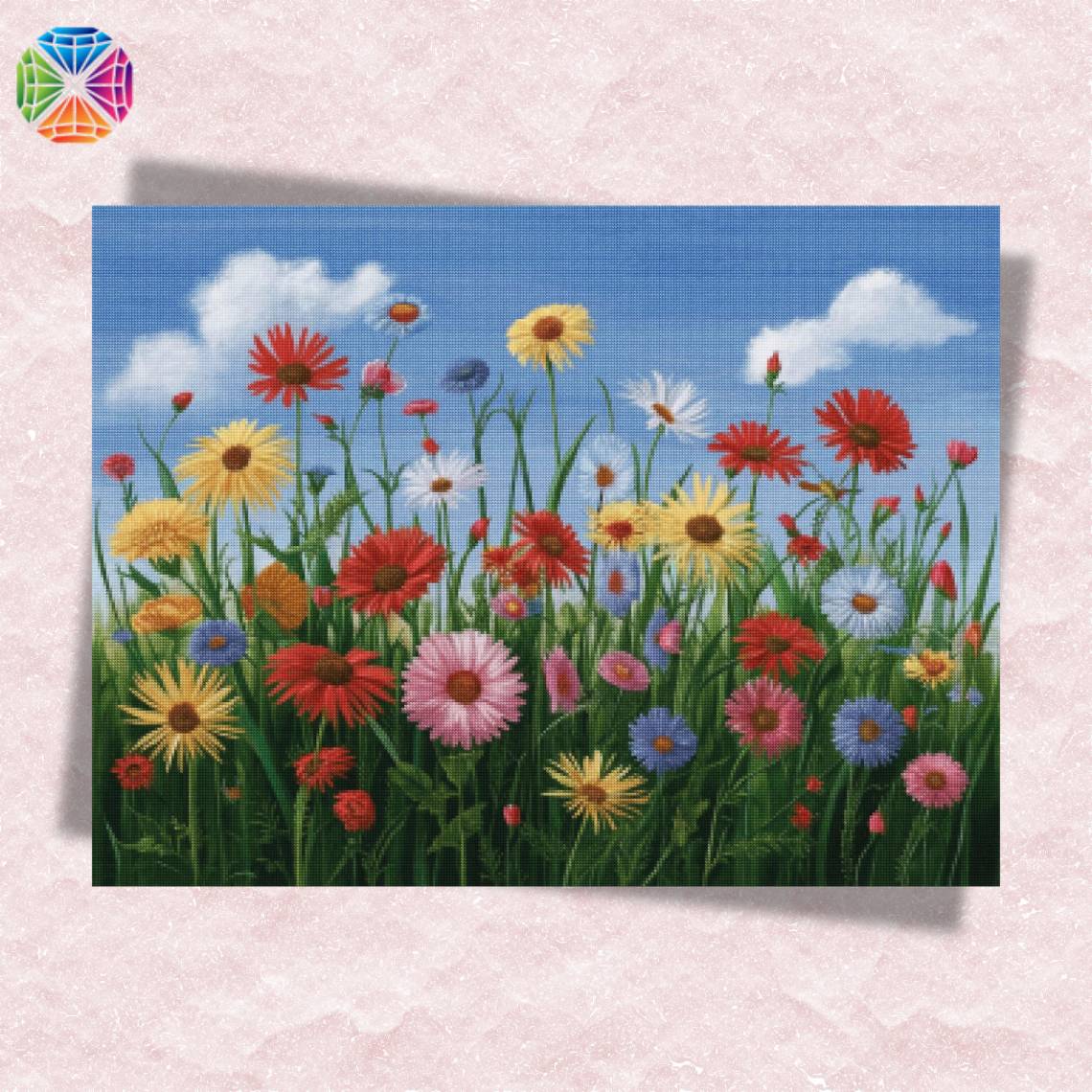 Meadow Flowers Landscape - Diamond Painting