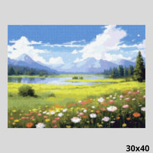 Load image into Gallery viewer, Meadow Flowers Landscape 30x40 - Diamond Art
