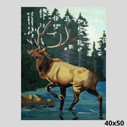 mighty elk 40x50 - diamond painting
