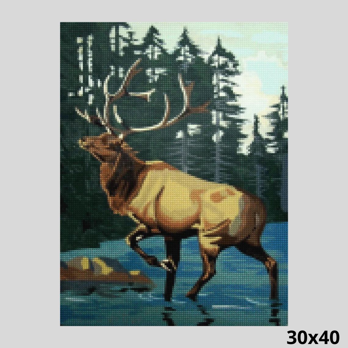 mighty elk 30x40 - diamond painting