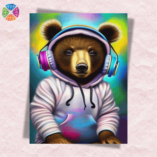 Modern Hi-Fi Bear - Diamond Painting