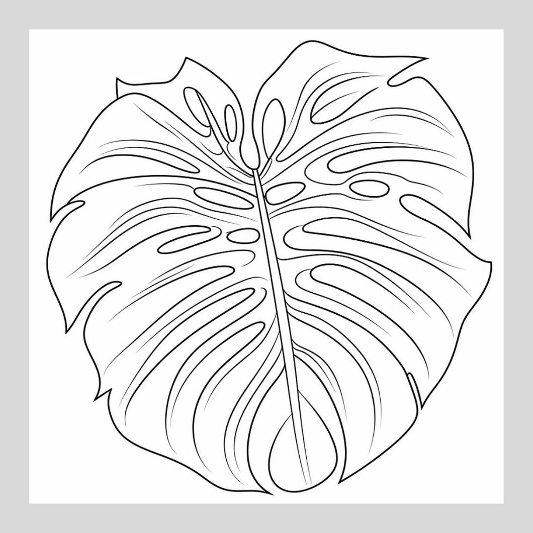 Monstera Leaf for Leftover Drills - Diamond Painting