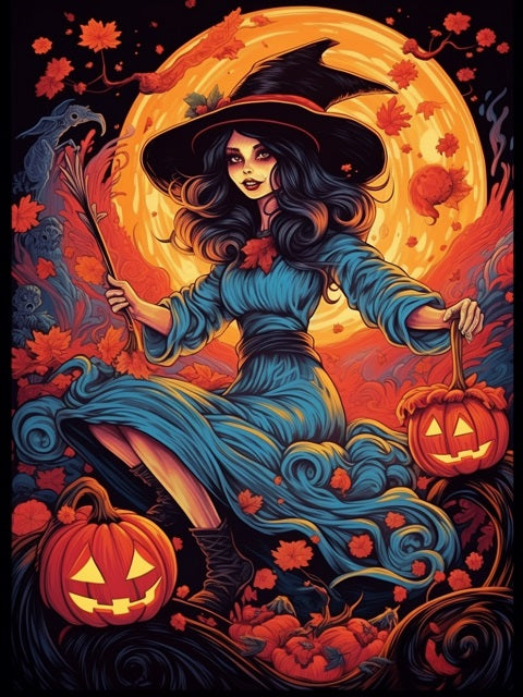 Moonlit Mystique Witch - AB drills – Diamond Painting