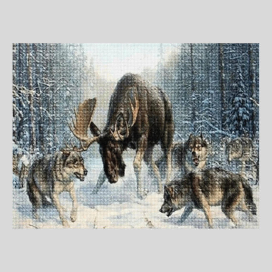 Moose Wolves - Diamond Painting