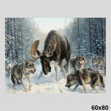 Load image into Gallery viewer, Moose Wolves 60x80 - Diamond Painting
