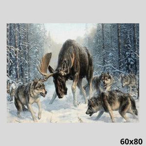 Moose Wolves 60x80 - Diamond Painting