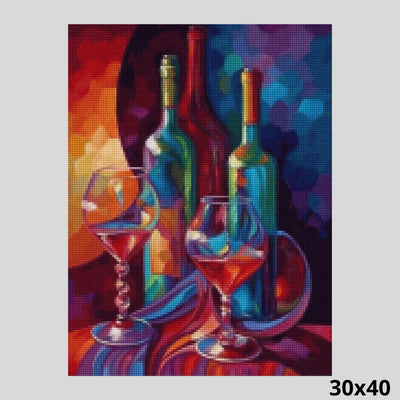 Mosaic Bottles 30x40 diamond Painting