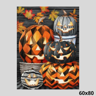 Mosaic Decoration Pumpkins 60x80 - Diamond Painting
