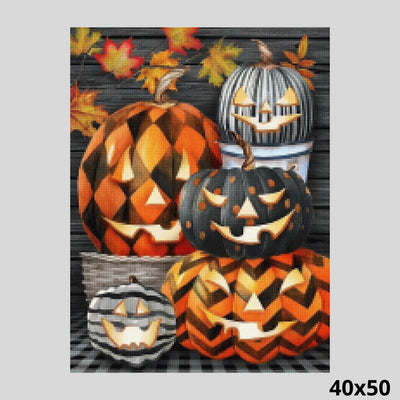 Mosaic Decoration Pumpkins 40x50 - Diamond Painting
