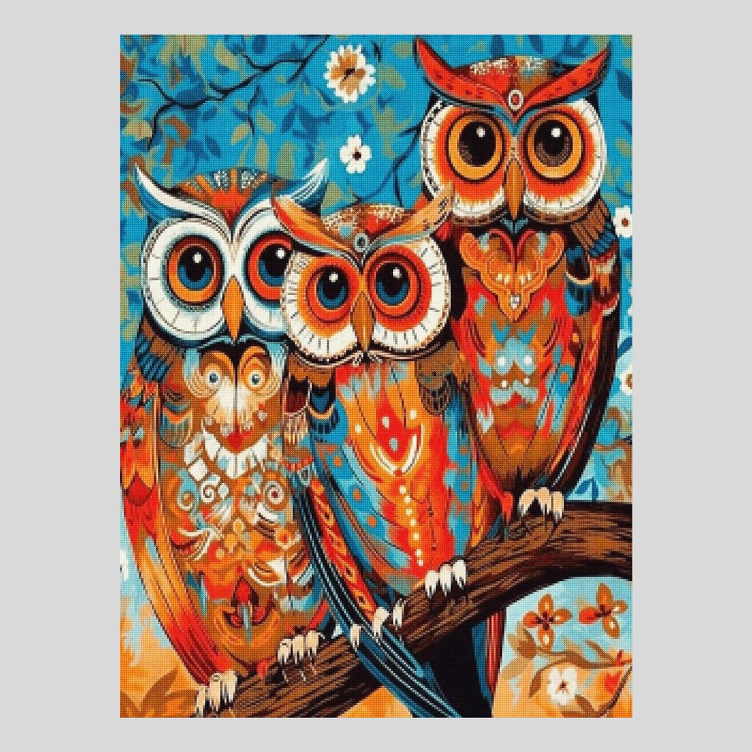 Colorful Owls Diamond Painting