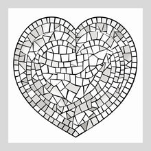 Load image into Gallery viewer, Mosaic Puzzle Heart - Leftover drills
