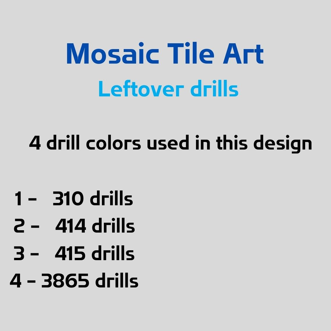 Mosaic Tile Art - Leftover drills count