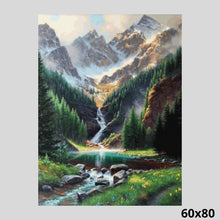 Load image into Gallery viewer, Mountains Waterfall Valley 60x80 - Diamond Art
