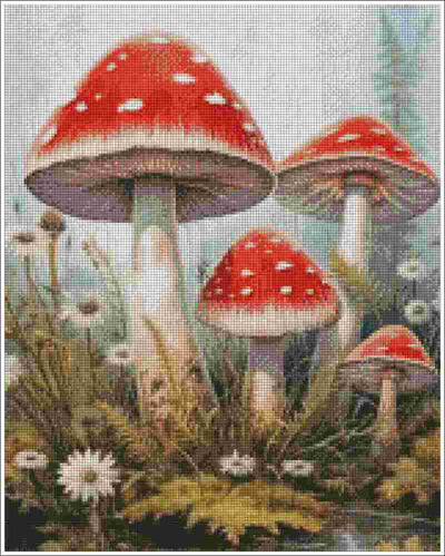 Mushrooms - Diamond Art